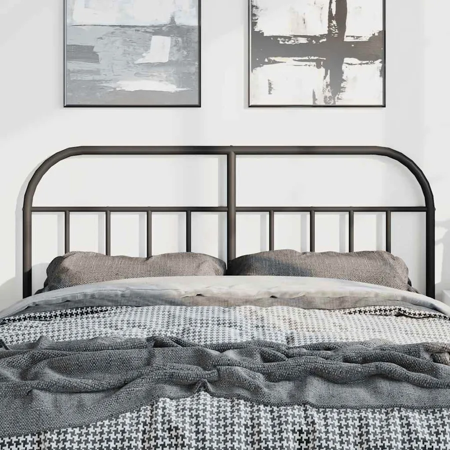 Tête de lit de remplacement métal noir 135 cm - 3