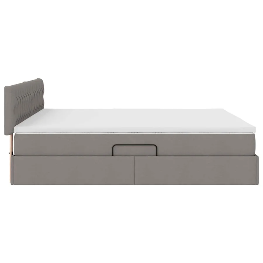 Lit avec rangement et matelas avec matelas Taupe 160 x 200 cm - 10