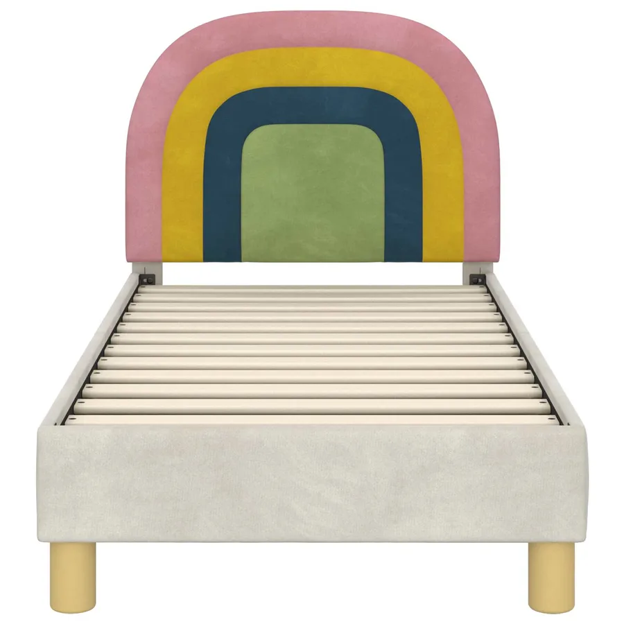 Cadre de lit pour tout-petit avec tête de lit Crème 70 x 140 cm - 5