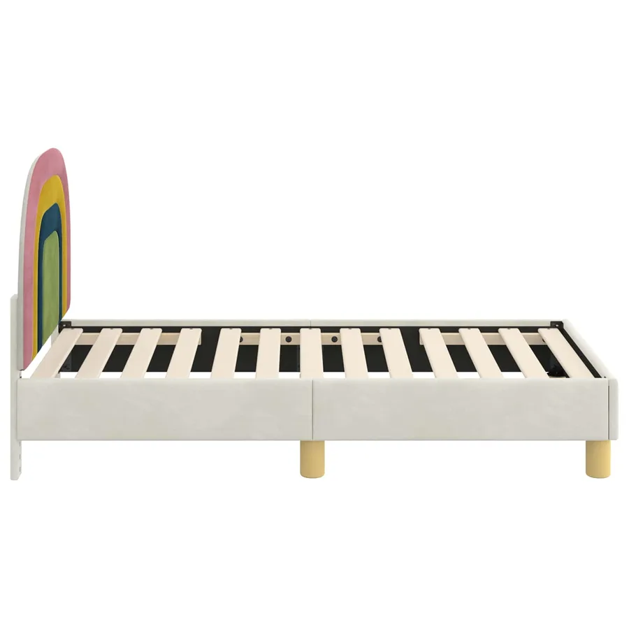 Cadre de lit pour tout-petit avec tête de lit Crème 70 x 140 cm - 6