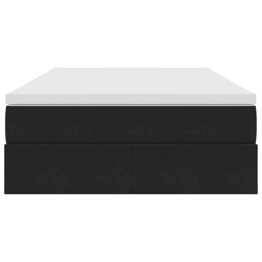 Lit avec rangement et matelas Noir 120 x 190 cm Velours - 7