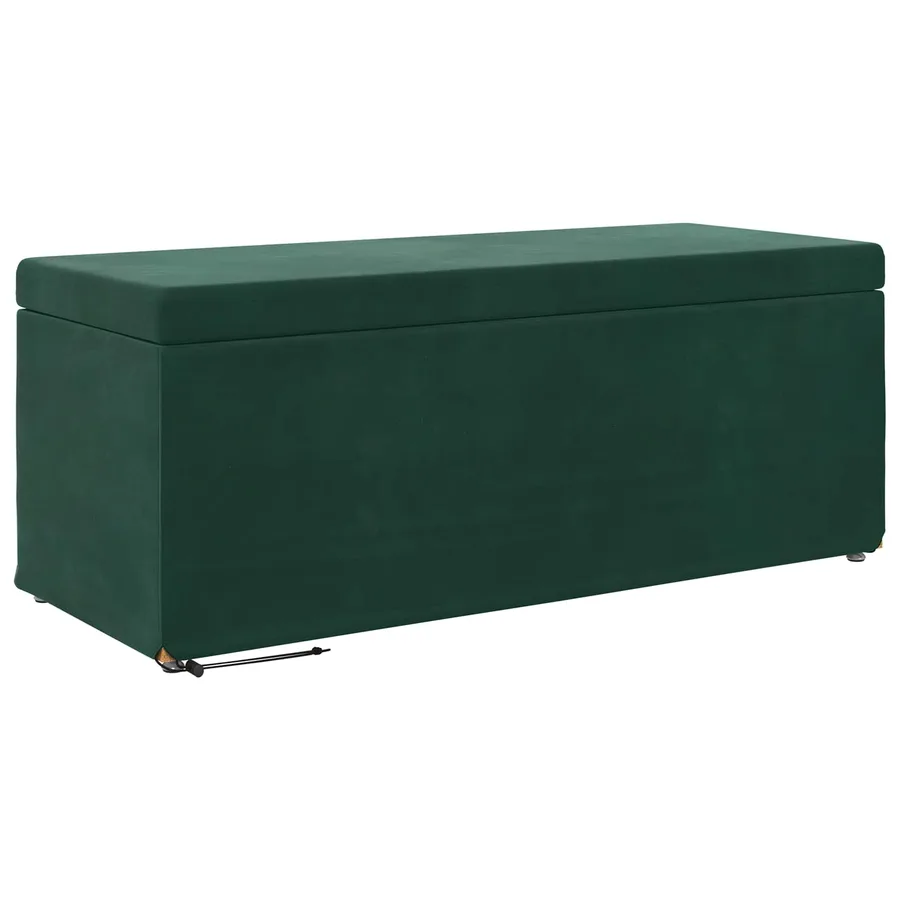 Tabouret Vert foncé 101 x 41 x 40 cm Velours et Bois Composite - 2