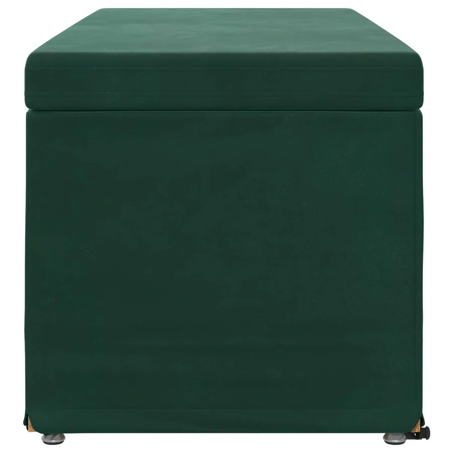 Tabouret Vert foncé 101 x 41 x 40 cm Velours et Bois Composite - 5