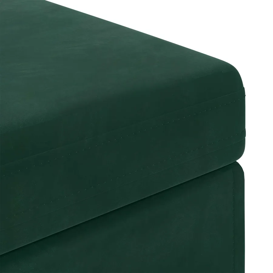 Tabouret Vert foncé 101 x 41 x 40 cm Velours et Bois Composite - 6