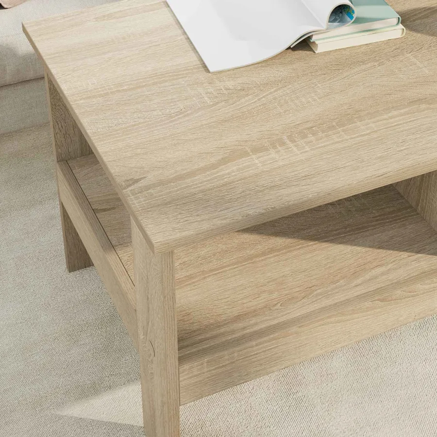 Table basse Chêne Sonoma 90 x 50 x 45 cm Bois d'ingénierie - 4