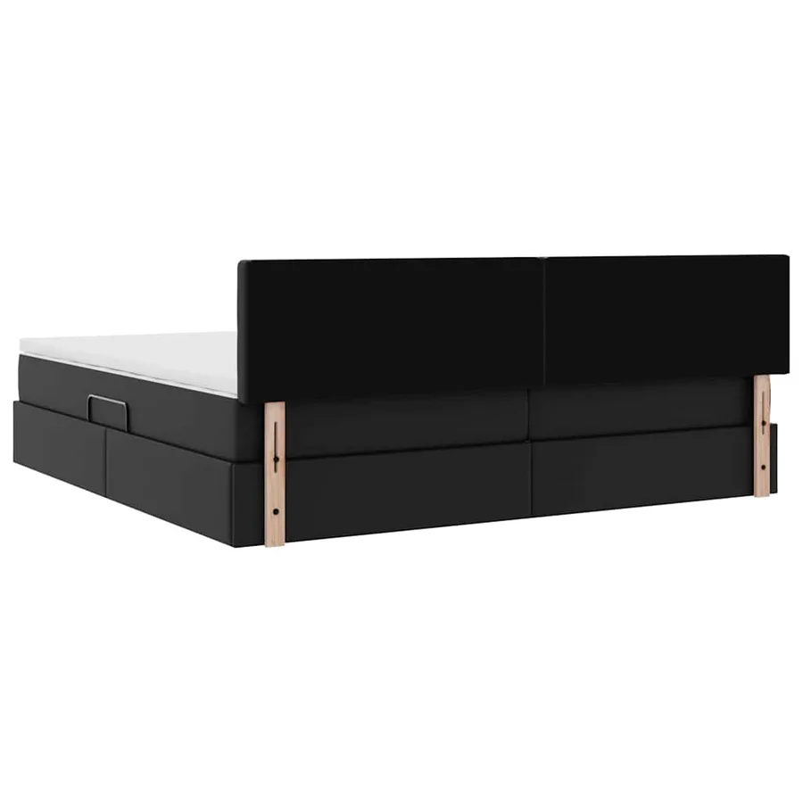 Lit avec rangement et LED avec matelas Gris clair 200 x 200 cm - 11