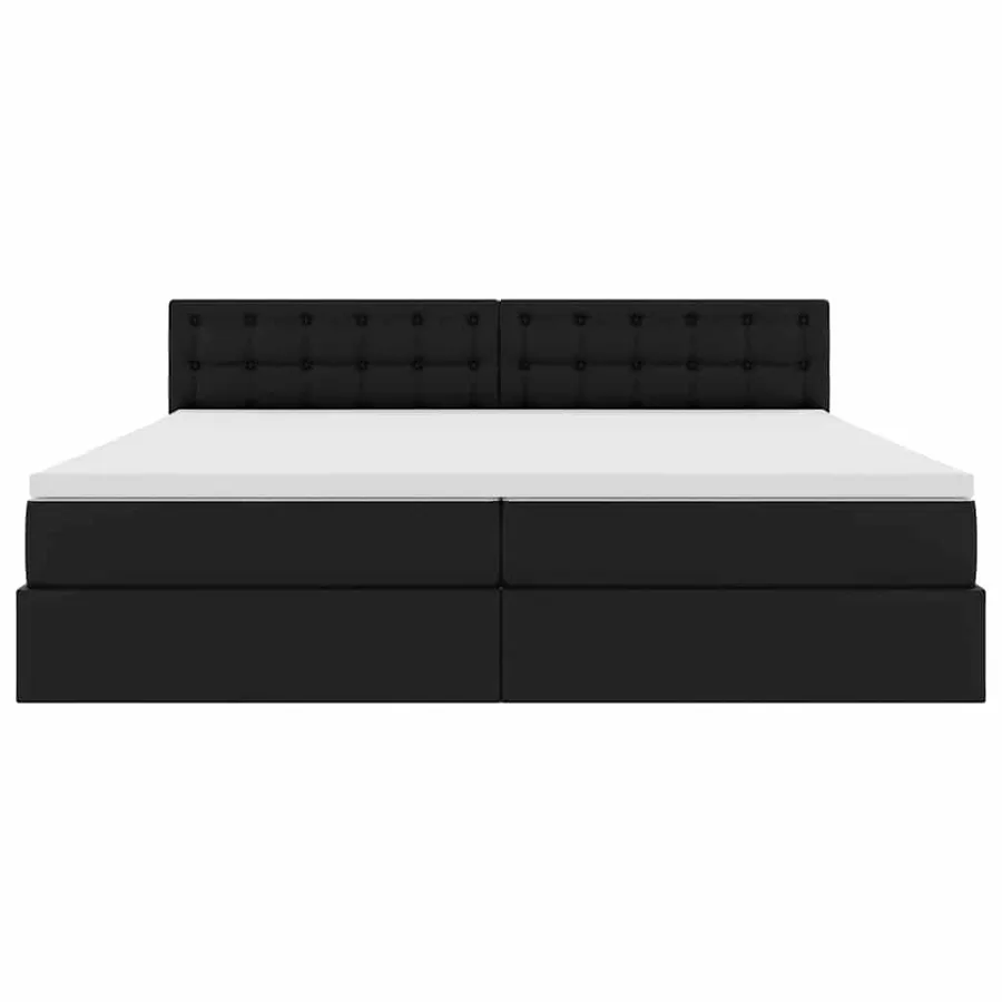 Lit avec rangement et LED avec matelas Gris clair 200 x 200 cm - 7