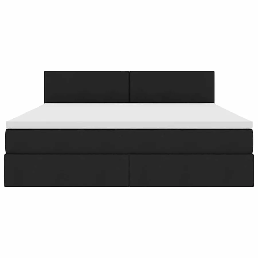 Lit avec rangement et matelas avec matelas Noir 160 x 200 cm - 7