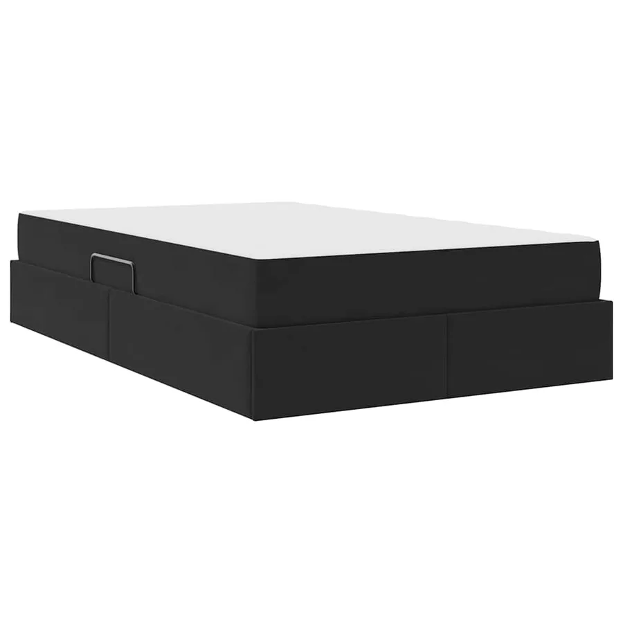 Lit avec rangement et matelas Noir 120 x 200 cm Velours - 10
