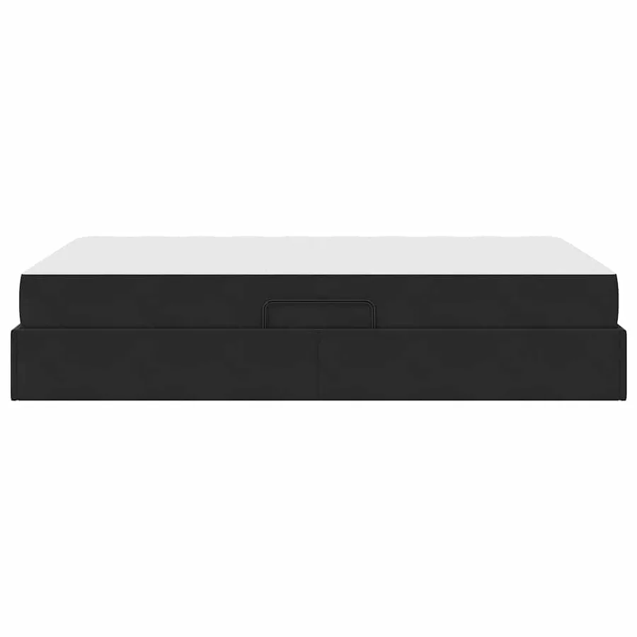 Lit avec rangement et matelas Noir 120 x 200 cm Velours - 9