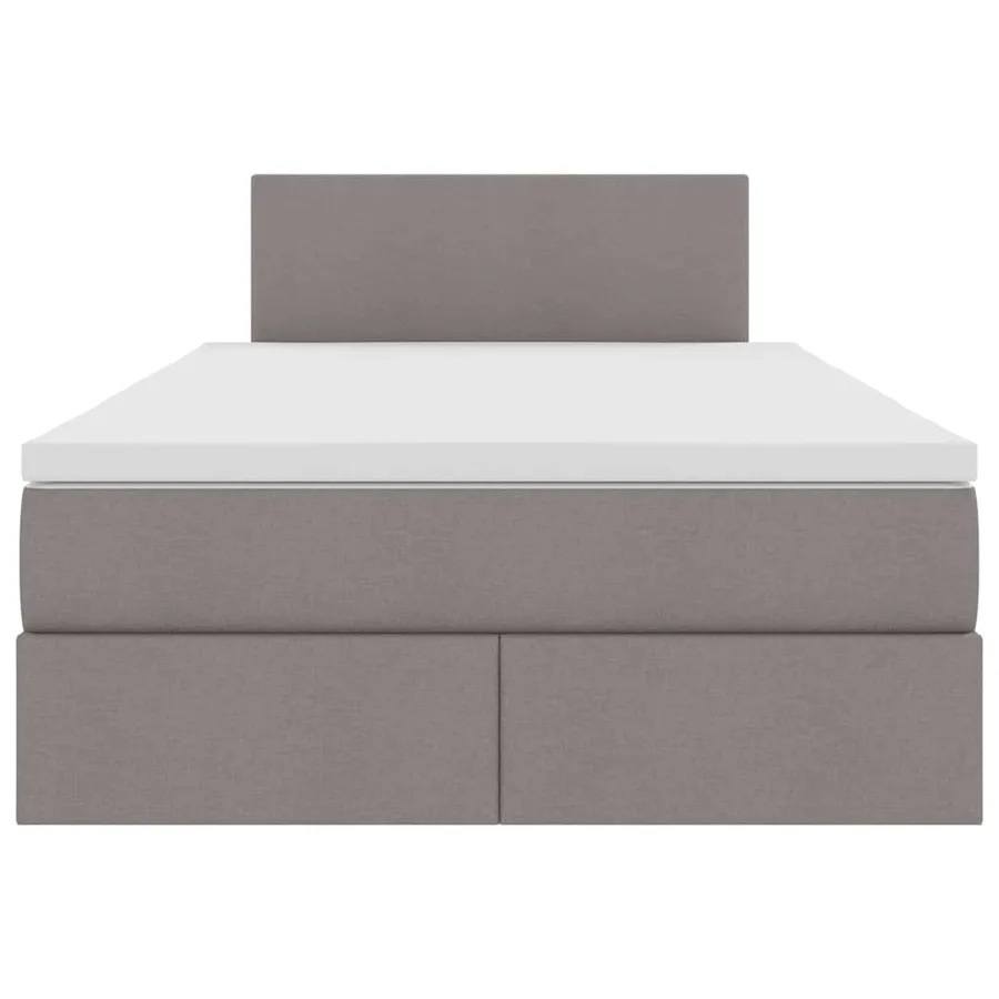 Lit avec rangement et matelas avec matelas Taupe 120 x 190 cm - 7