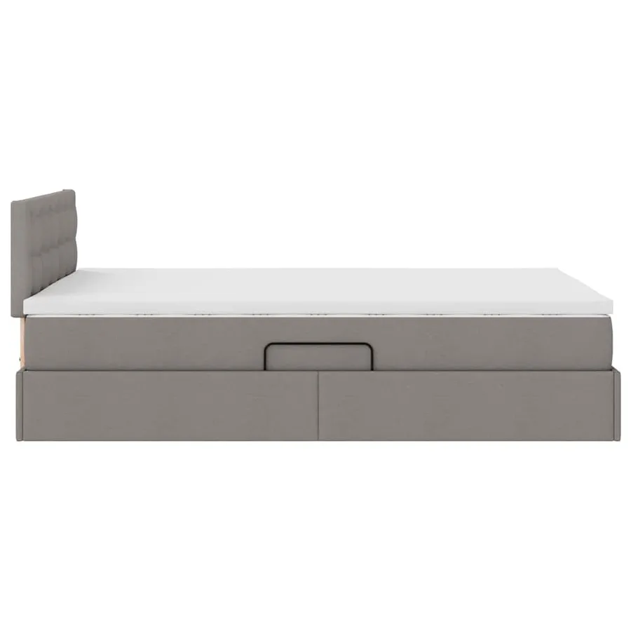 Lit avec rangement et matelas avec matelas Taupe 120 x 190 cm - 10