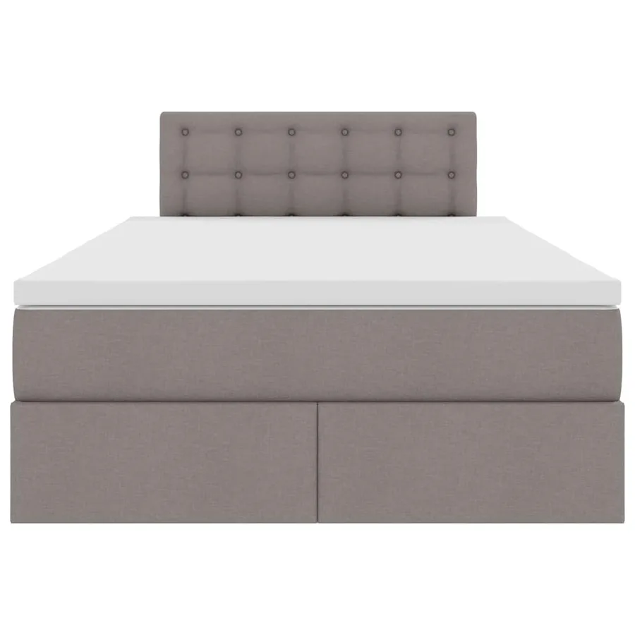 Lit avec rangement et matelas avec matelas Taupe 120 x 190 cm - 7