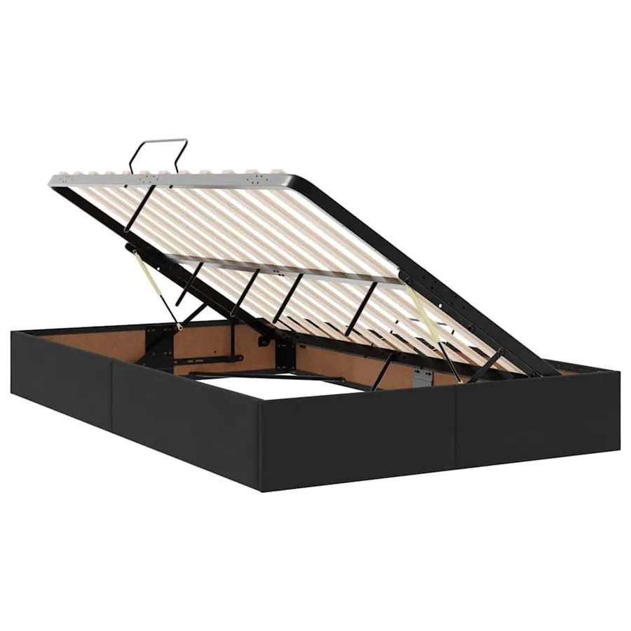 Lit de Rangement avec matelas Noir 120 x 200 cm Velours - 6