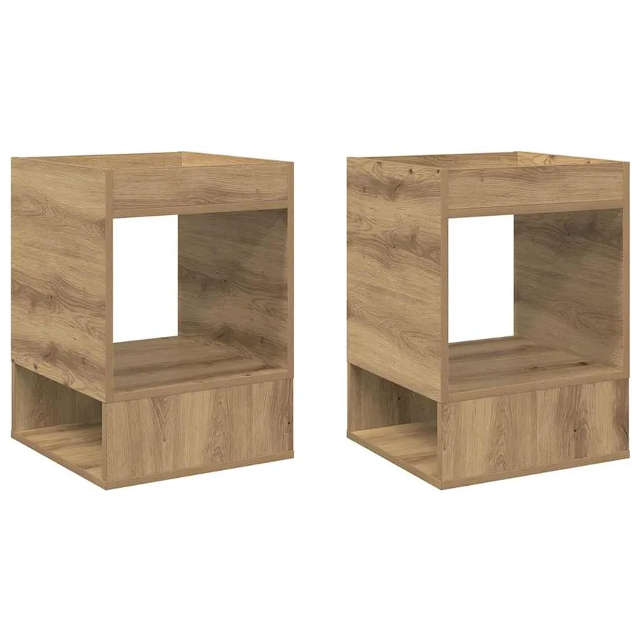 Table d'appoint 2 pc Chêne artisanal 40 x 40 x 56 cm - 2