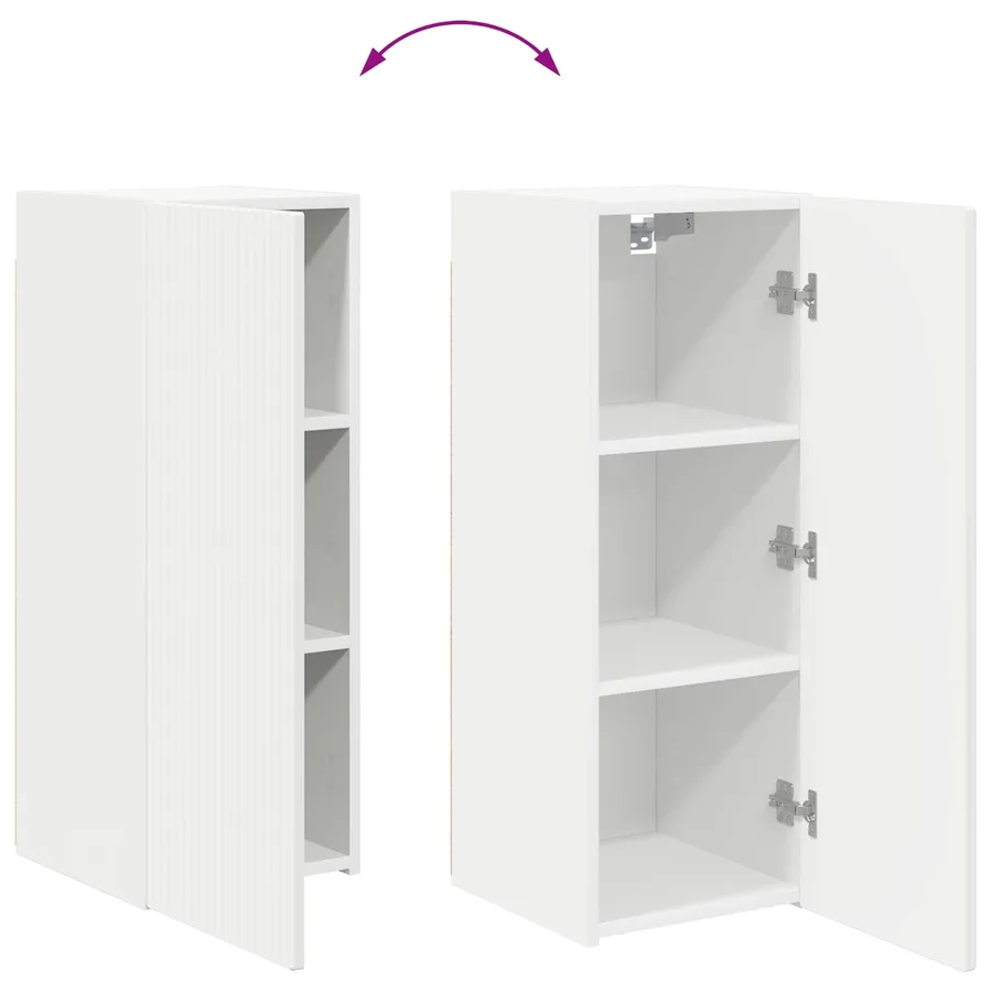 Ensemble de meuble TV mural Montage mural 6 pcs Blanc - 15