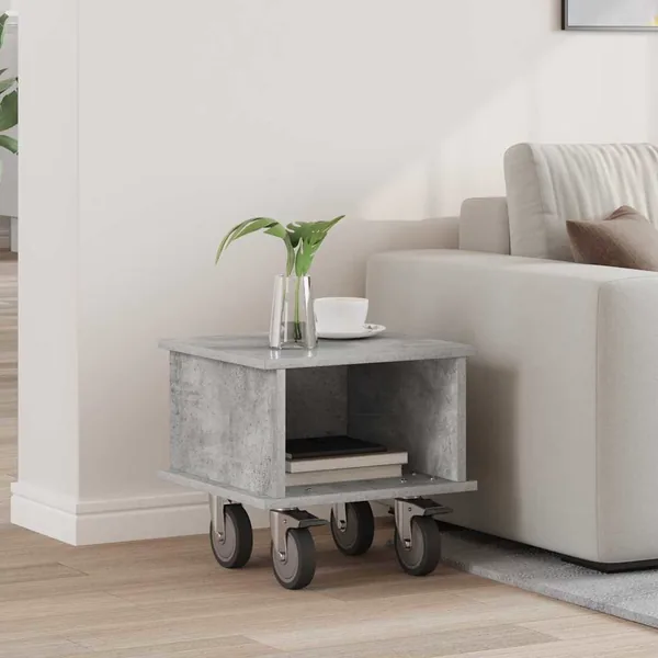 Meuble TV Gris béton 37 x 35 x 35 cm Bois d'ingénierie