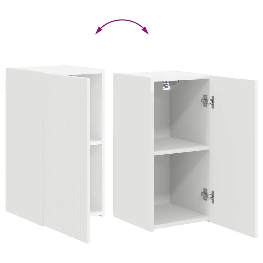 Ensemble meuble TV 5 pcs Blanc Bois d'ingénierie - 12