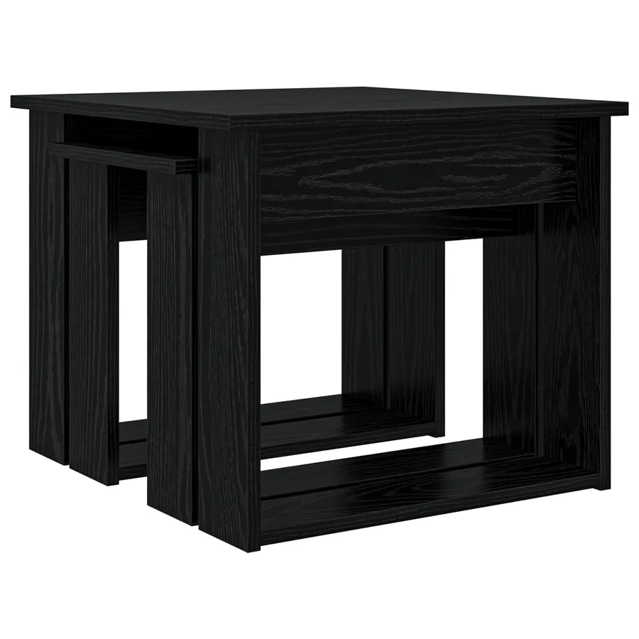 Ensemble de tables basses 2 pcs Chêne noir Bois d'ingénierie - 5