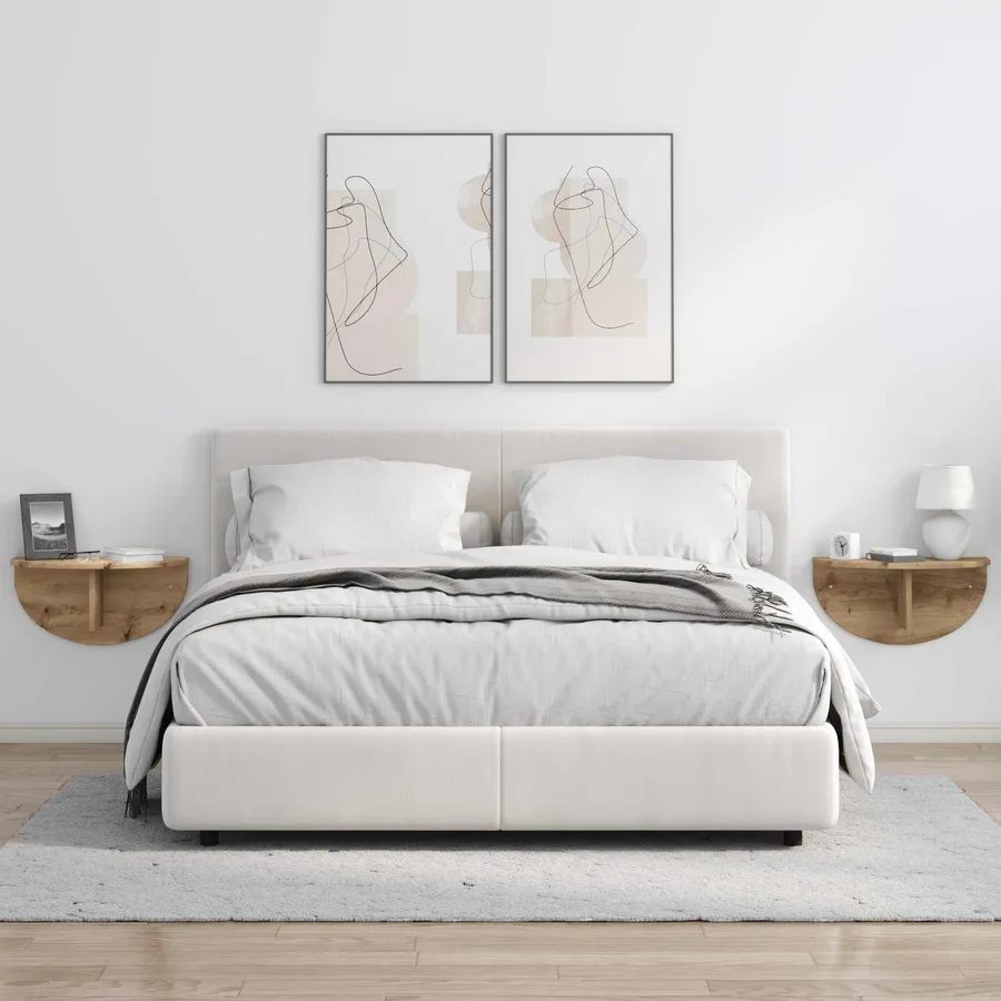 Étagère Murale Montage mural 2 pcs Chêne artisanal - 4