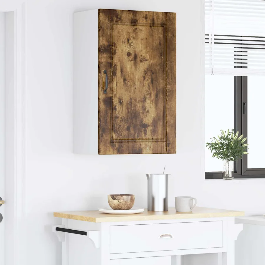Meuble mural PORTO Chêne fumé 50 x 31 x 80 cm Bois d'ingénierie - 4
