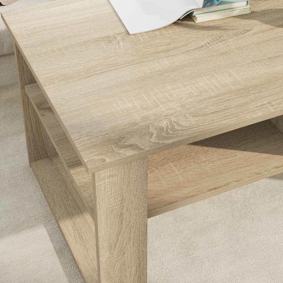 Table basse Chêne Sonoma 96 x 54 x 44 cm Bois d'ingénierie - 4