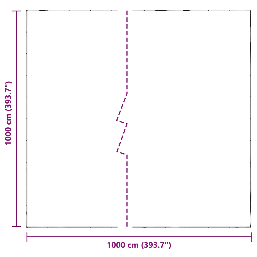 Bâche avec œillets Transparent 10 x 10 m Polyéthylène - 8