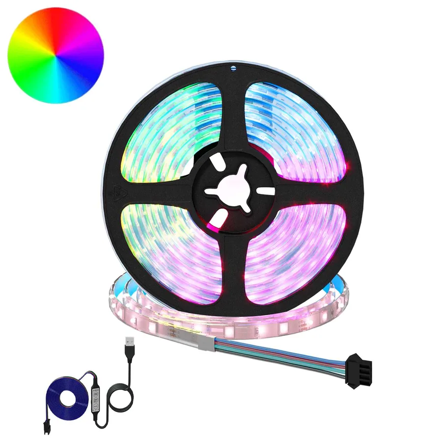 Bande LED 2 pcs Noir et Transparent 3000 mm Cuivre et plastique