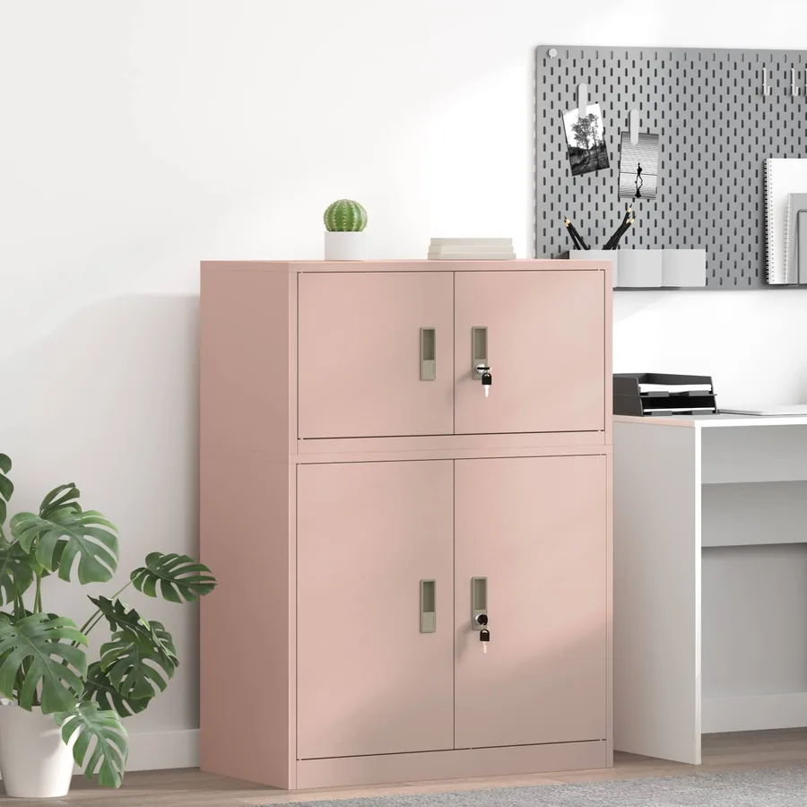 Armoire de rangement Rose 80 x 40 x 40 cm Acier