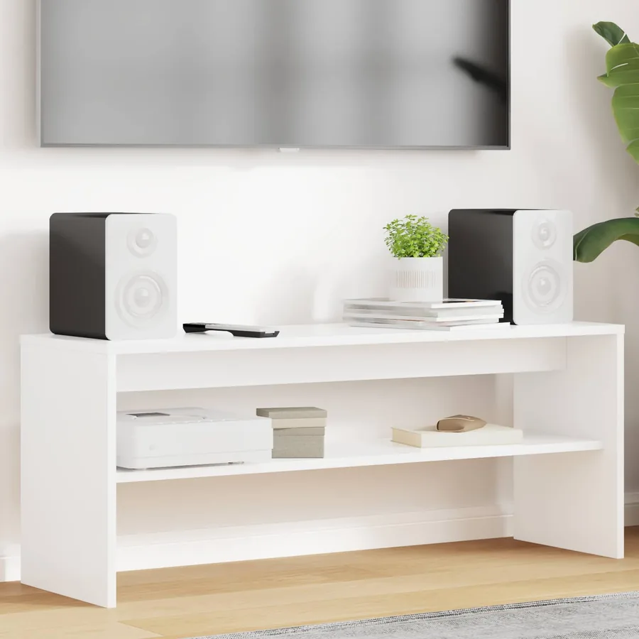 Meuble TV Blanc 100 x 30 x 40 cm Bois d'ingénierie