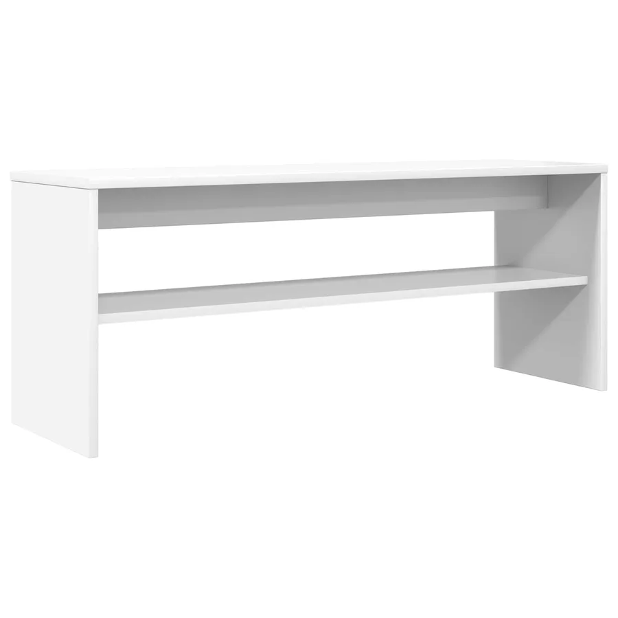 Meuble TV Blanc 100 x 30 x 40 cm Bois d'ingénierie - 2