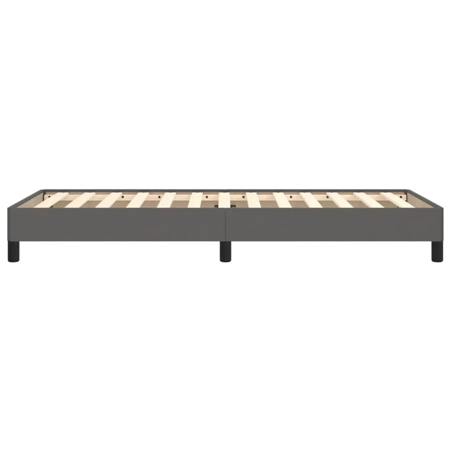 Cadre de lit sans matelas gris 90x200 cm similicuir - 6