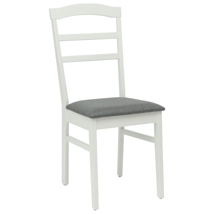 Chaise de salle à manger 2 pcs Blanc et Gris - 4