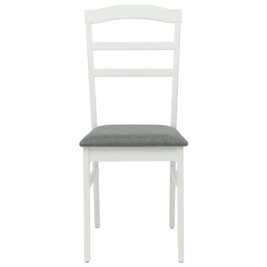 Chaise de salle à manger 2 pcs Blanc et Gris - 5