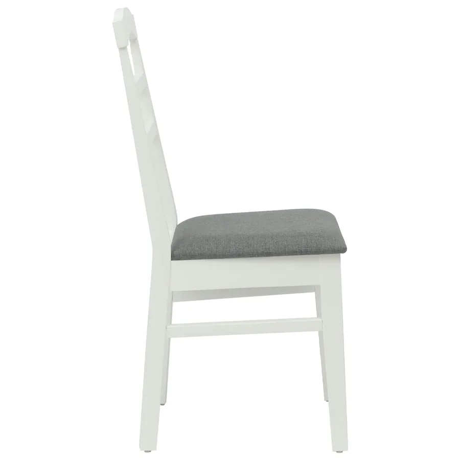 Chaise de salle à manger 2 pcs Blanc et Gris - 6