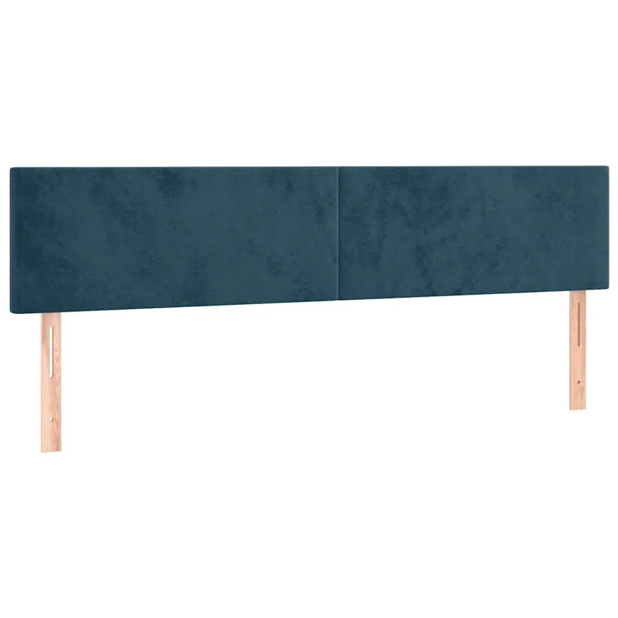 Sommier à lattes de lit et matelas Bleu foncé 160x200cm Velours - 6