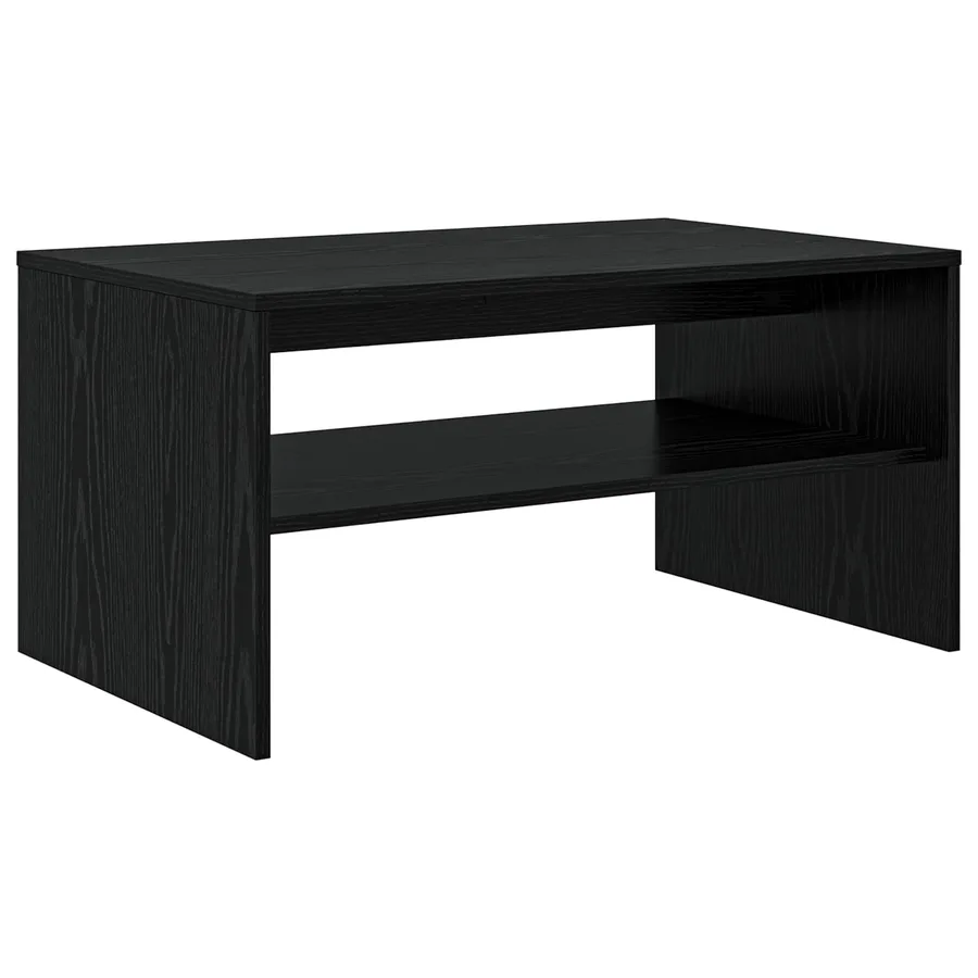 Table basse Chêne noir 80 x 50 x 40 cm Bois d'ingénierie - 2