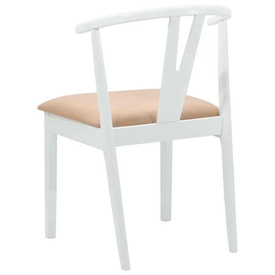 Chaise de salle à manger 2 pcs Blanc et marron - 7