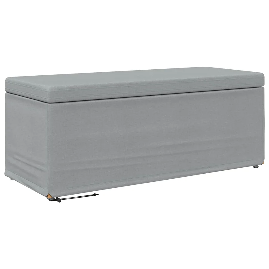 Tabouret Gris clair 101 x 41 x 40 cm Tissu et bois stratifié - 2