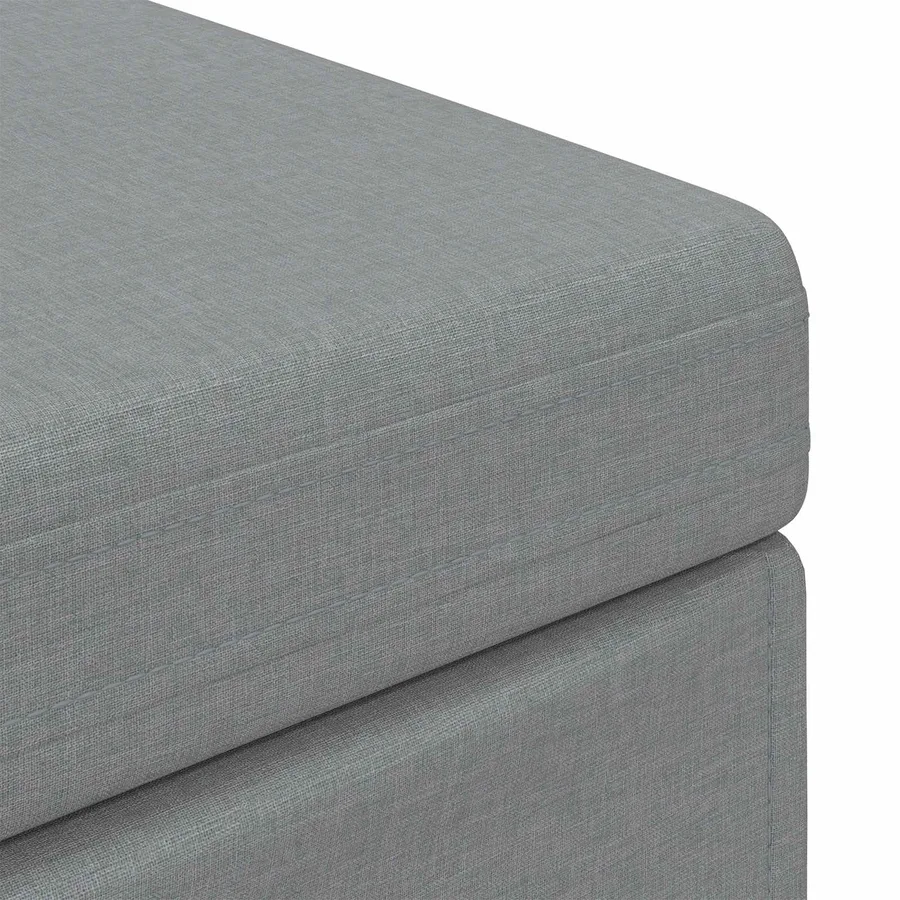 Tabouret Gris clair 101 x 41 x 40 cm Tissu et bois stratifié - 6