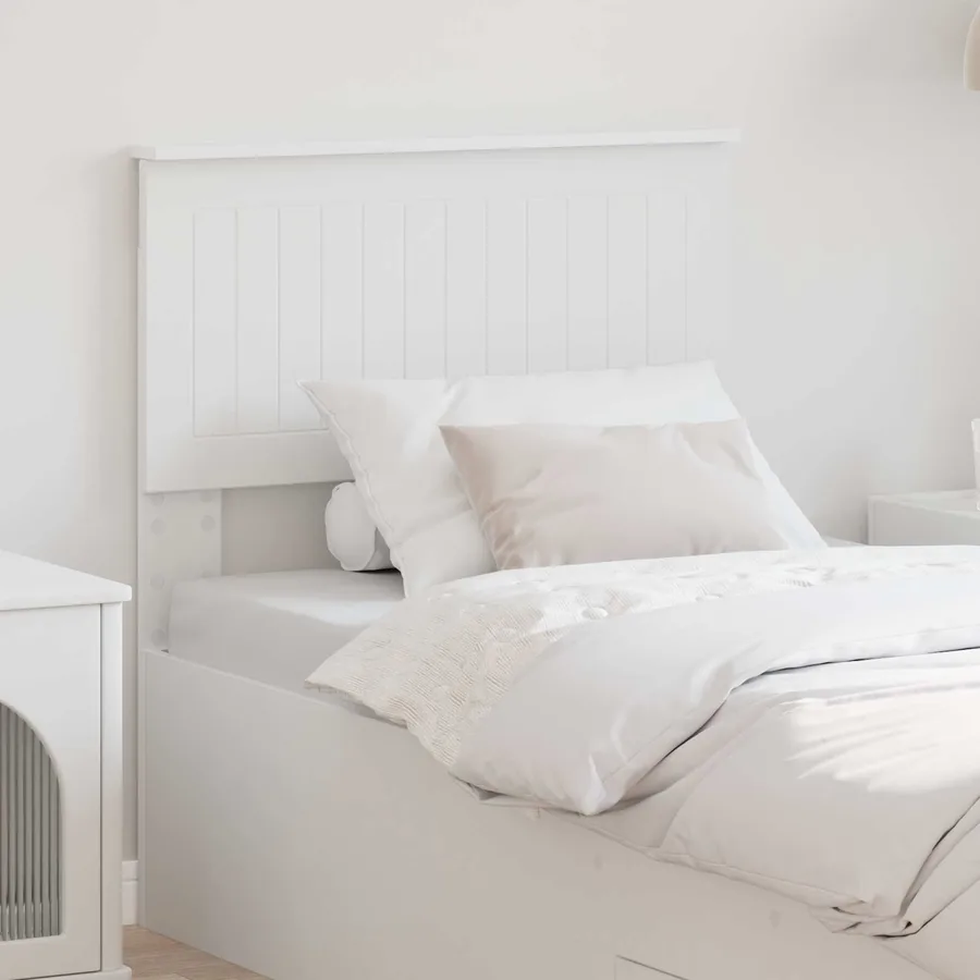 Tête de lit Blanc Bois d'ingénierie