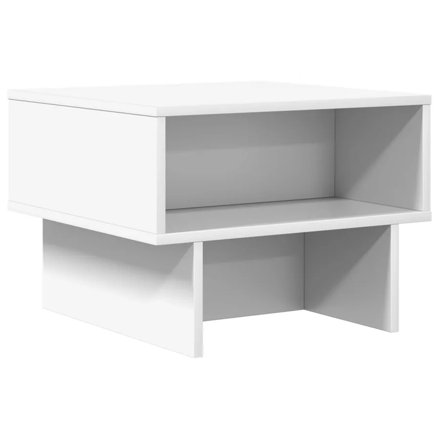 Table basse Blanc 48 x 46 x 35 cm Bois d'ingénierie - 2