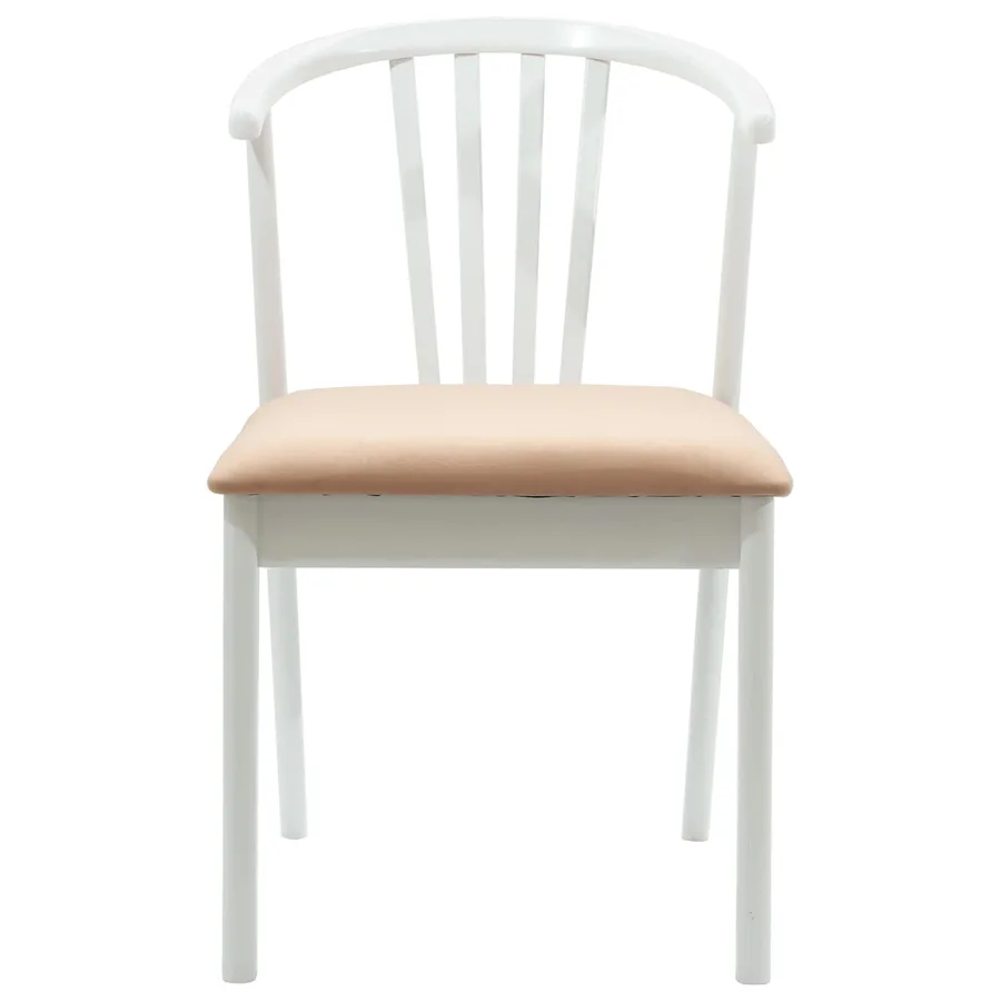 Chaise de salle à manger 2 pcs Blanc et marron - 5