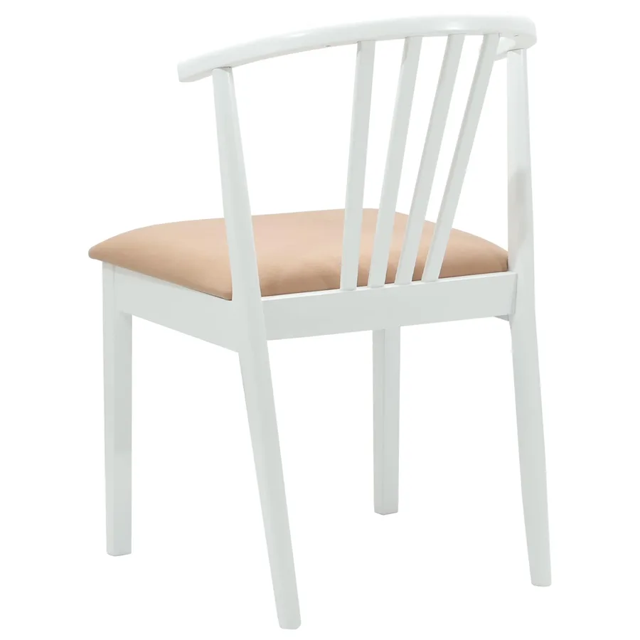 Chaise de salle à manger 2 pcs Blanc et marron - 7