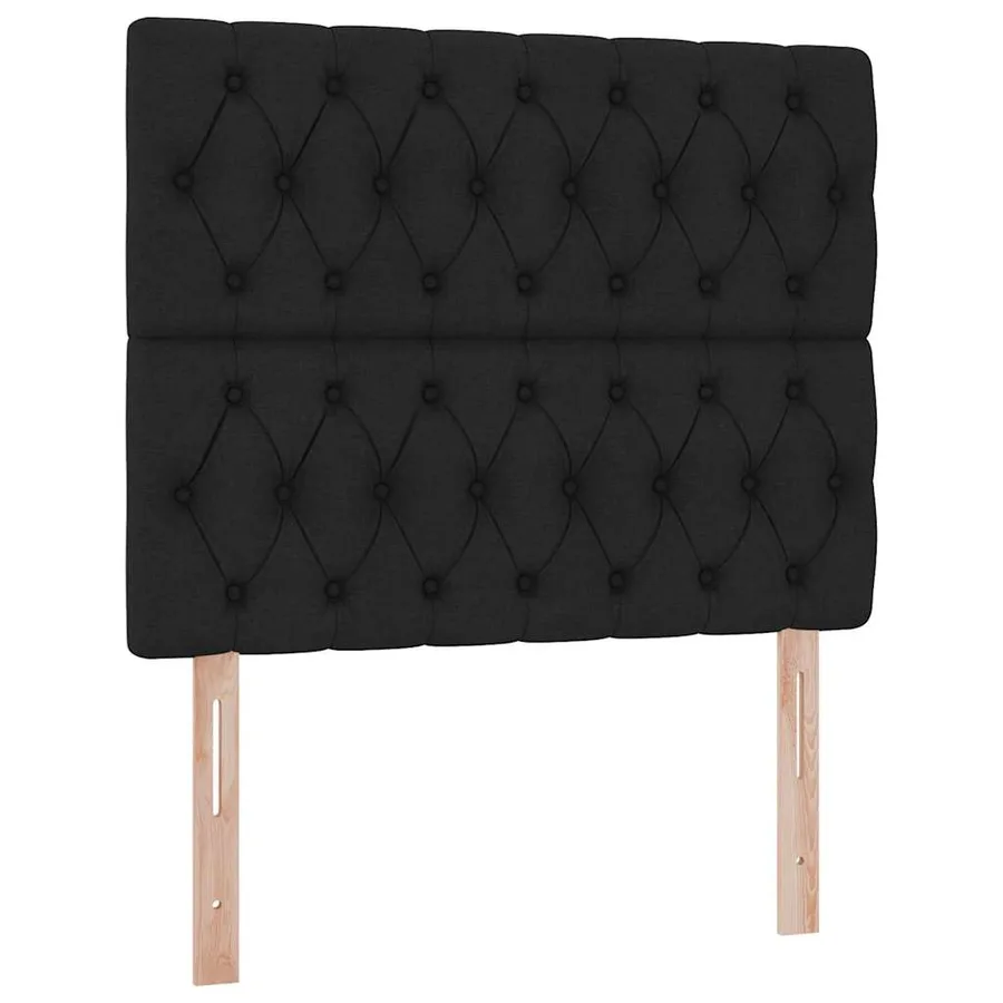 Lit de rangement LED avec matelas Noir 120 x 200 cm Tissu - 8