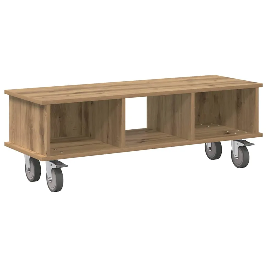 Meuble TV 100 x 35 x 35 cm Chêne artisanal Bois d'ingénierie - 2