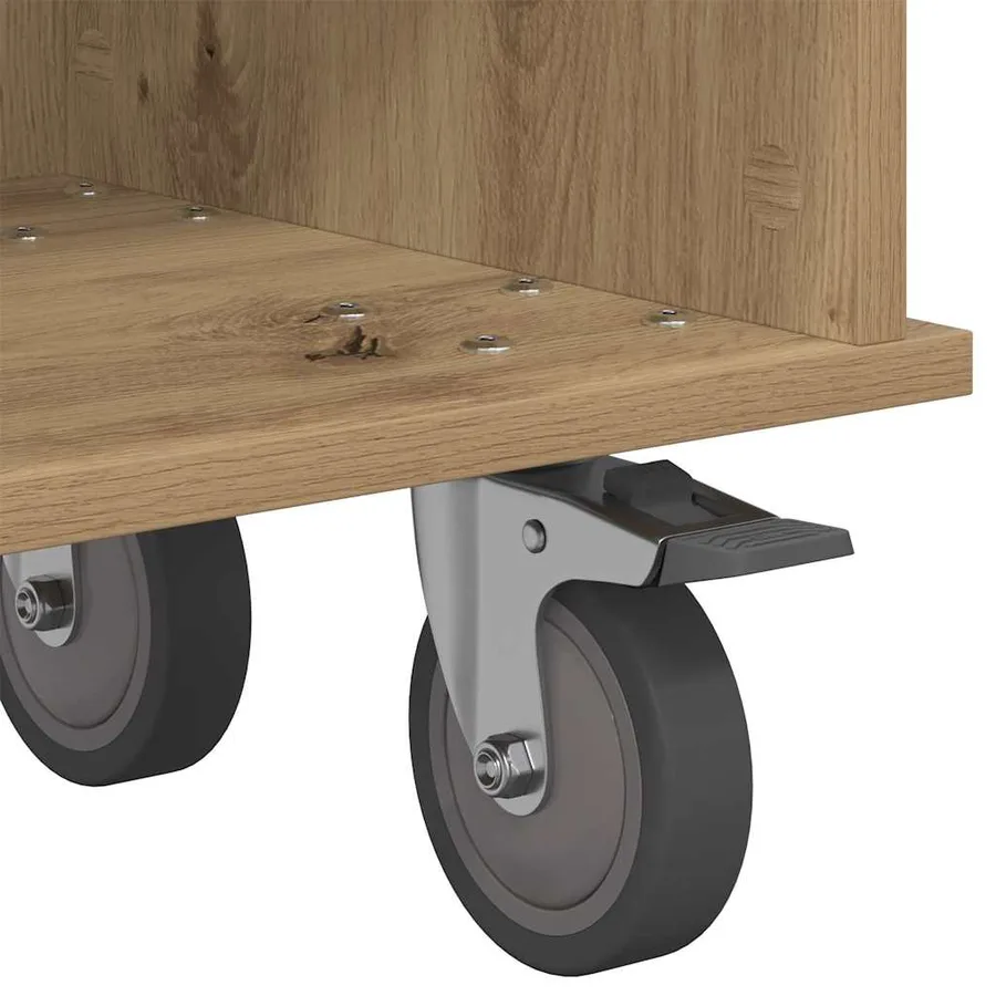 Meuble TV 100 x 35 x 35 cm Chêne artisanal Bois d'ingénierie - 9
