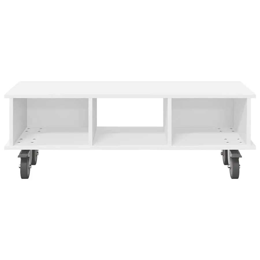 Meuble TV Blanc 100 x 35 x 35 cm Bois d'ingénierie - 5
