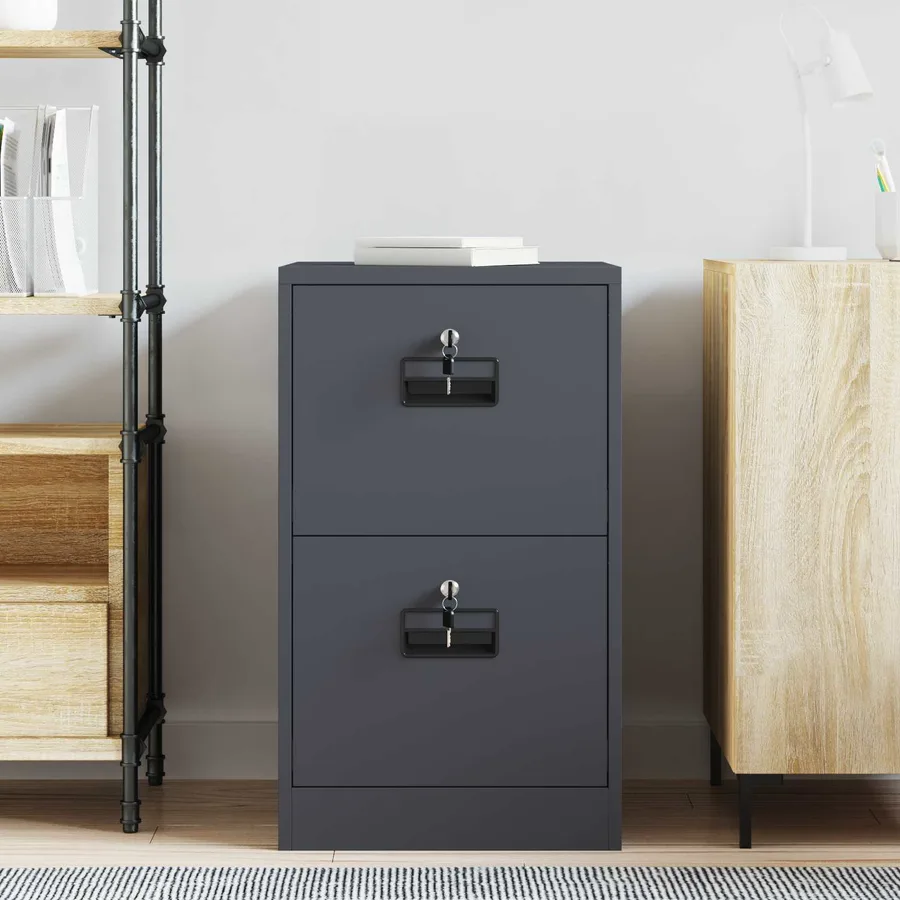 Cabinet de Dossier avec tiroir Anthracite 44 x 50 x 74,5 cm - 4