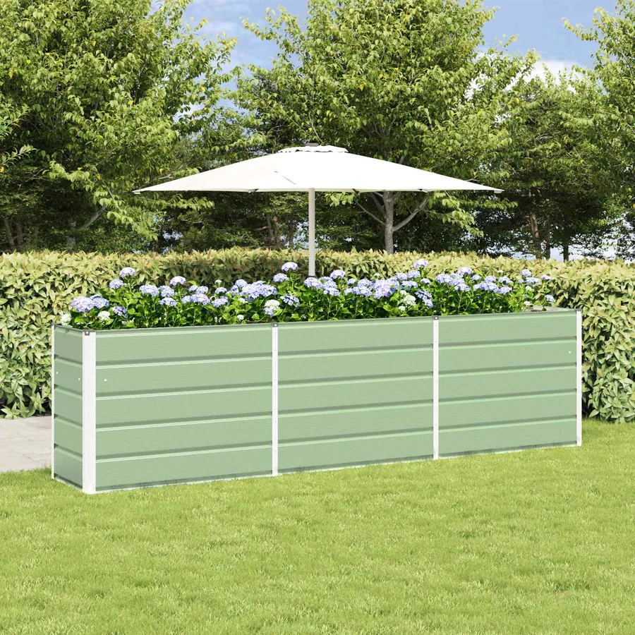 Jardinière Vert pastel 290 x 90 x 77 cm Acier galvanisé